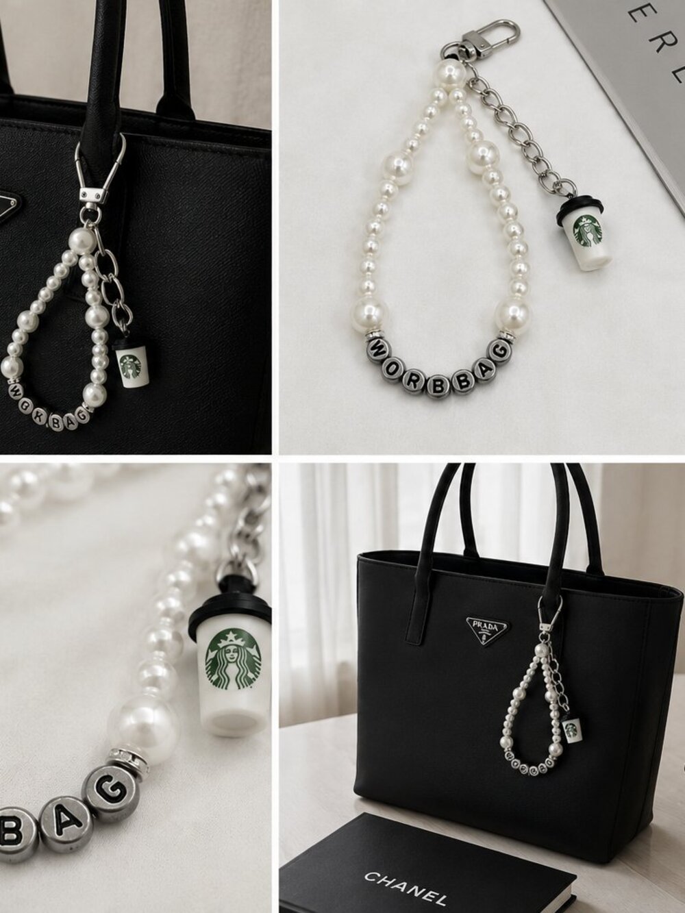 Pearl Work Bag Charm - Picture 6 of 6